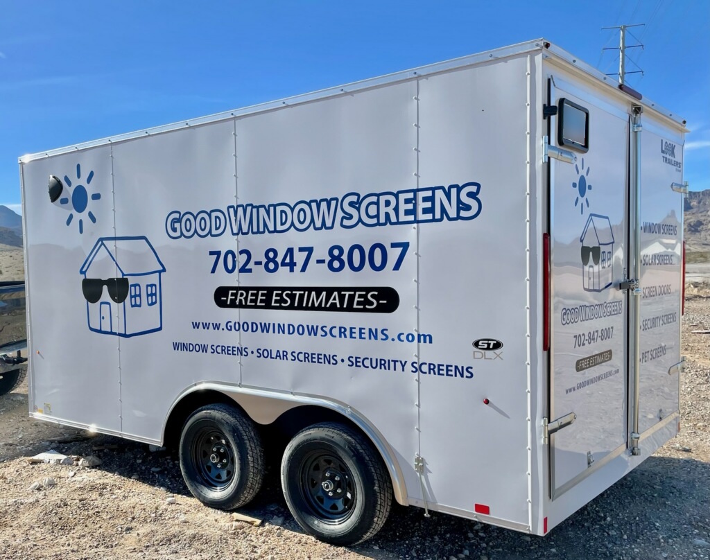 Good Window Screens mobile fabrication trailer