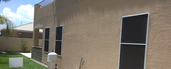Solar window screen installation in Las Vegas